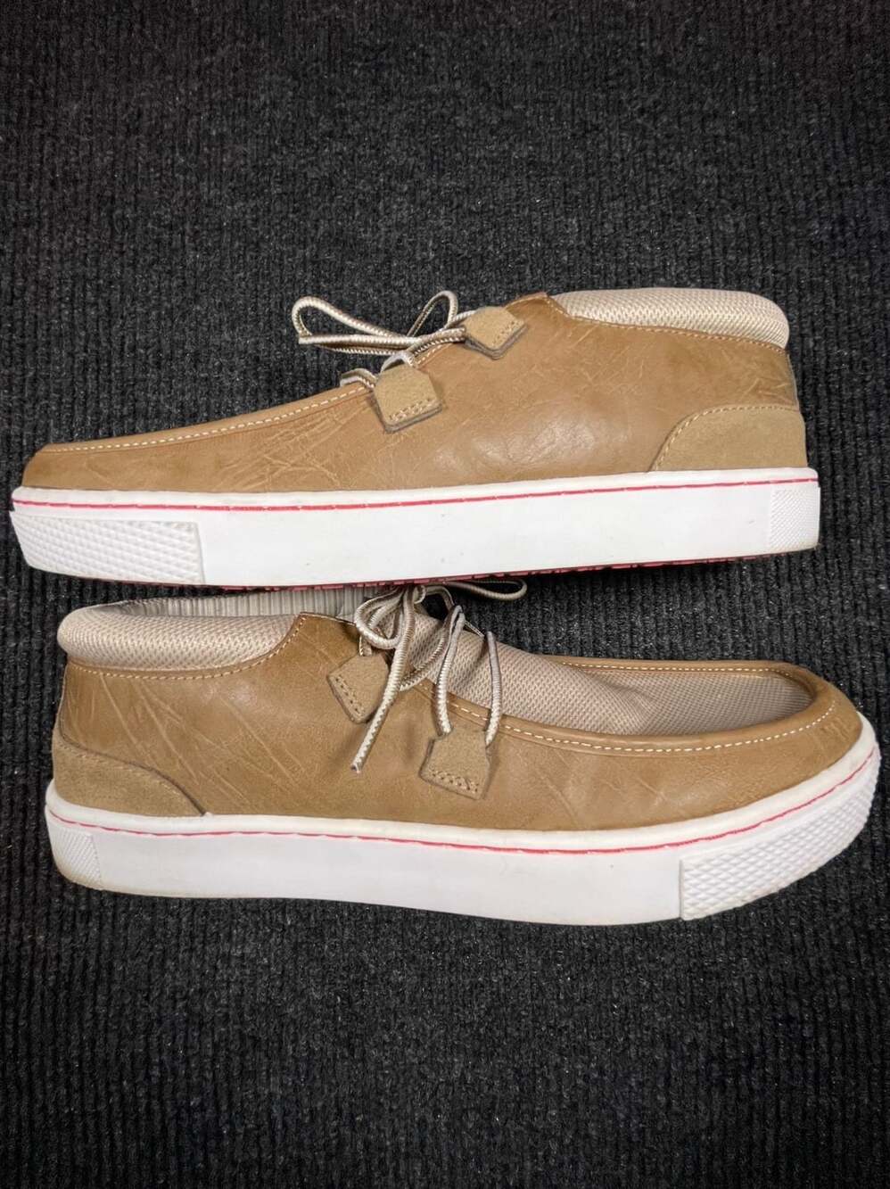Muk Luks Brown and Tan Casual High Top Lace-Up Sneakers Size 12